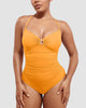 Icone™ ShapingSwimsuit: Elegant Krydsede Stropper Bagpå Figurformende Badedragt