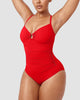 Icone™ ShapingSwimsuit: Elegant Krydsede Stropper Bagpå Figurformende Badedragt