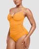 Icone™ ShapingSwimsuit: Elegant Krydsede Stropper Bagpå Figurformende Badedragt
