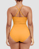 Icone™ ShapingSwimsuit: Elegant Krydsede Stropper Bagpå Figurformende Badedragt