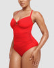 Icone™ ShapingSwimsuit: Elegant Krydsede Stropper Bagpå Figurformende Badedragt