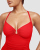 Icone™ ShapingSwimsuit: Elegant Krydsede Stropper Bagpå Figurformende Badedragt