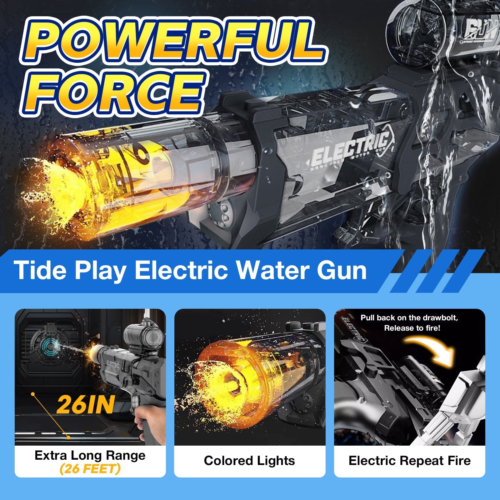 Kletshuts™ WaterGun: Langdistance Skydning Elektrisk Vandpistol