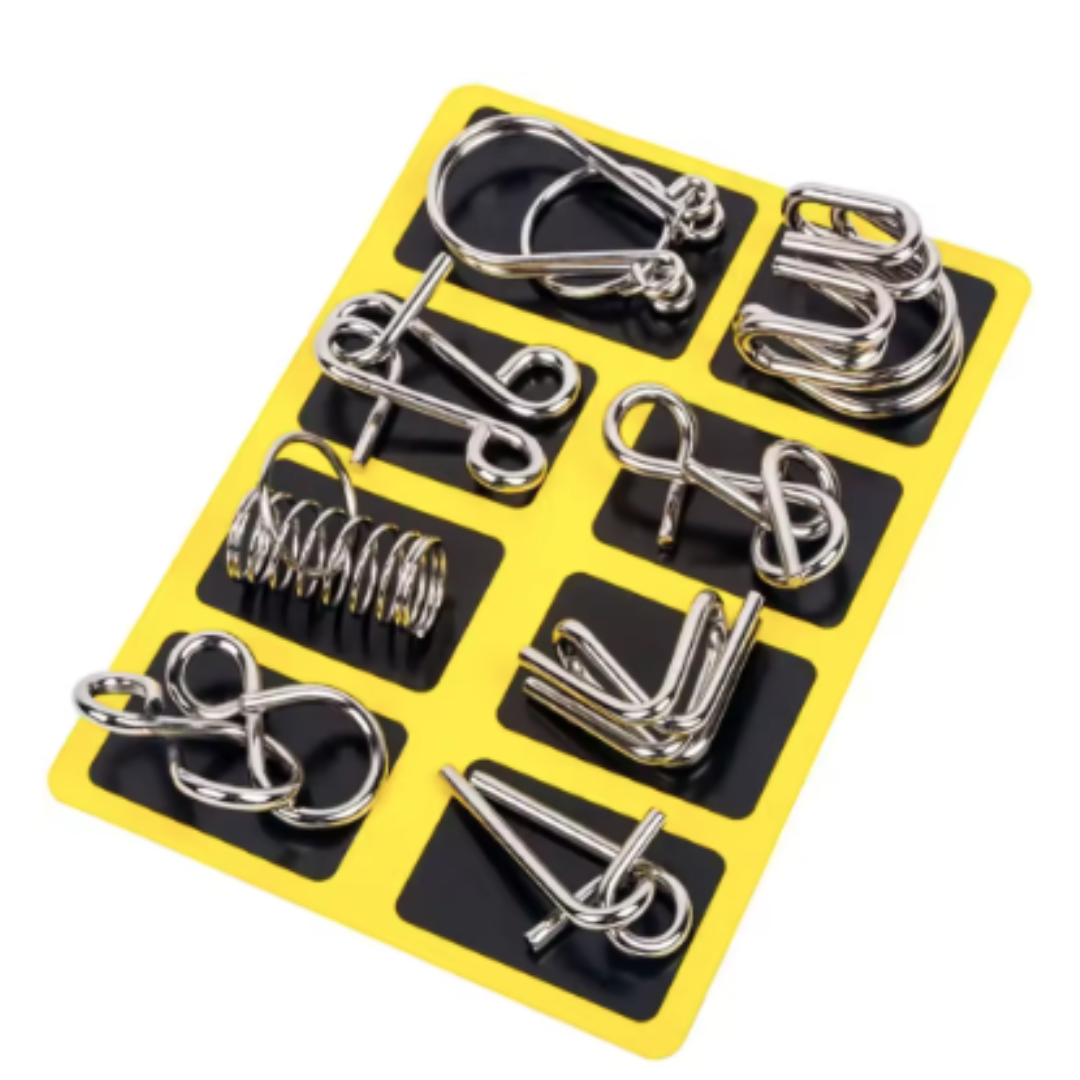 Kletshuts™ MetalPuzzles: Børn Hjerne Gåder Metal Puslespil Sæt