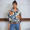 Icone™ FormalBlouse: Stilfuld Langærmet Unik Print Formel Bluse