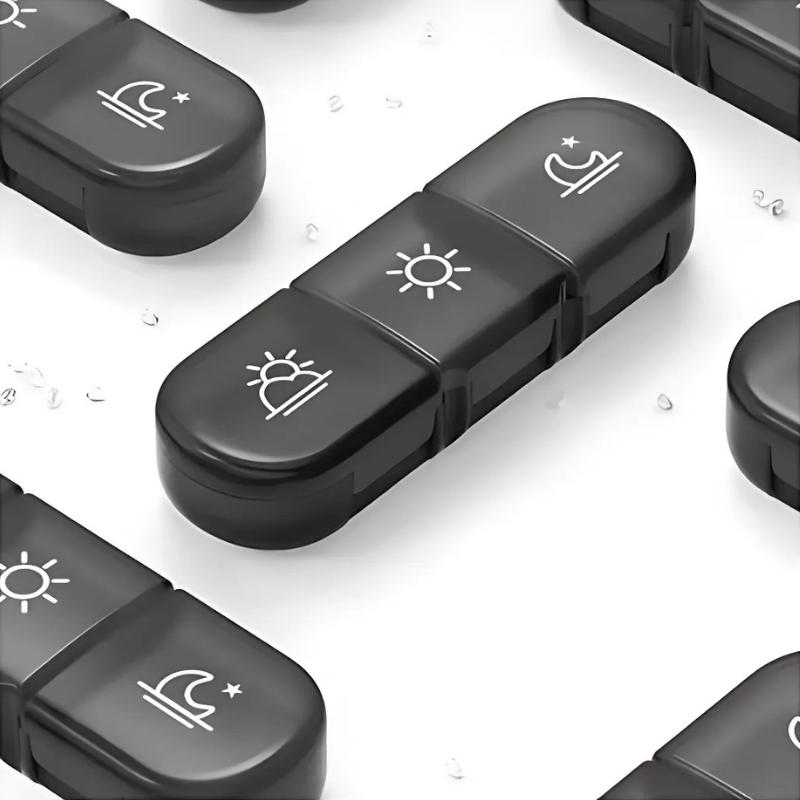 PillOrganizer 1+1 GRATIS: Bærbar Pilleorganisator Daglig Og Ugentlig Medicinopbevaring