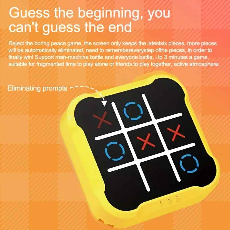 Kletshuts™ FunTicTacToe: Interaktivt Elektronisk Tic-Tac-Toe Spil For Alle Aldre