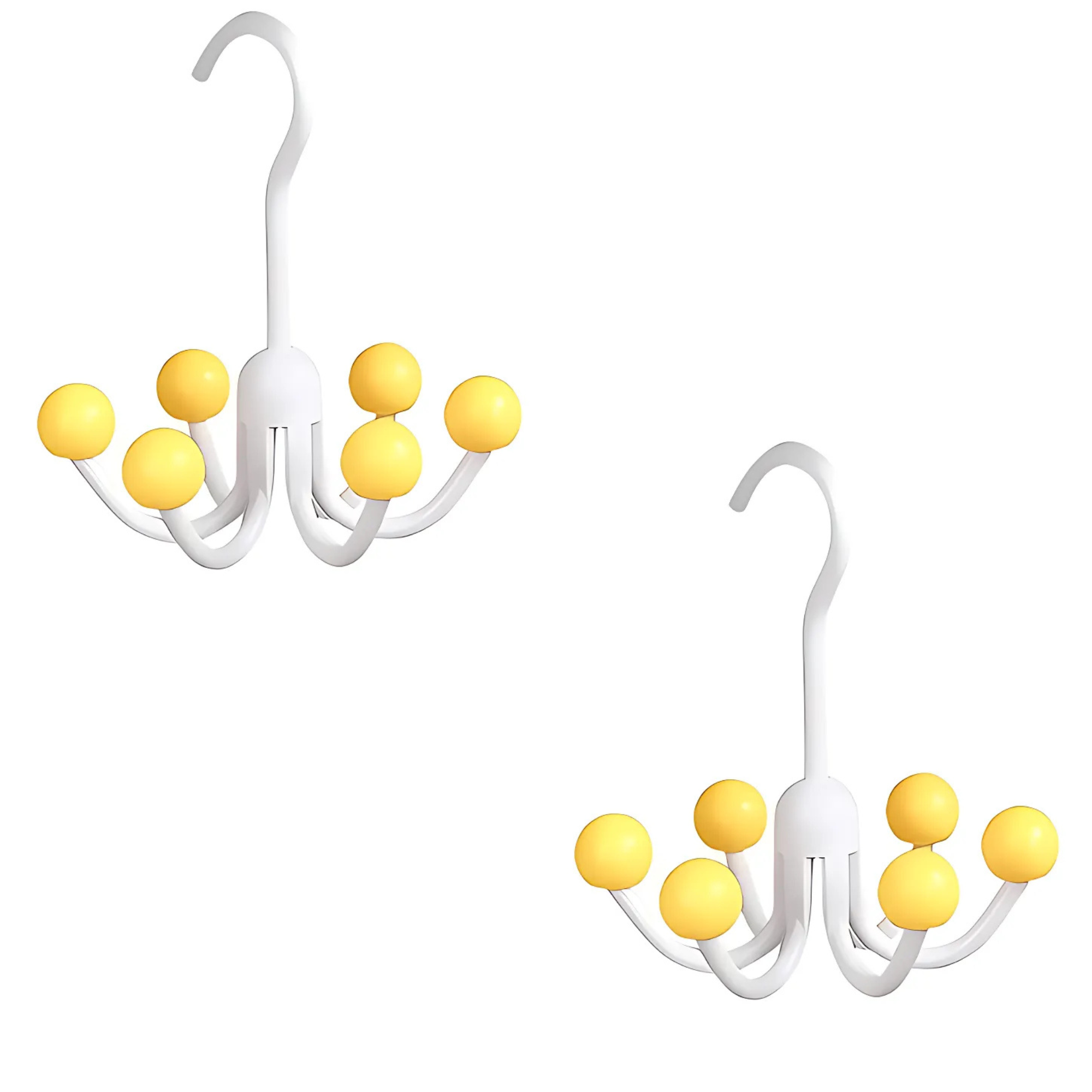 GlideHold® HangerHooks: 360° Drejelig 6 Klo Kroge Skabsorganizer Bøjle
