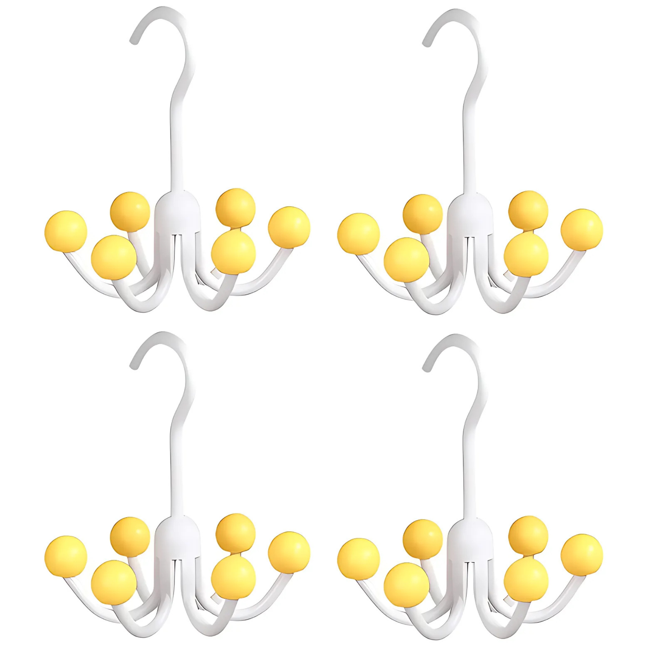 GlideHold® HangerHooks: 360° Drejelig 6 Klo Kroge Skabsorganizer Bøjle