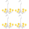GlideHold® HangerHooks: 360° Drejelig 6 Klo Kroge Skabsorganizer Bøjle