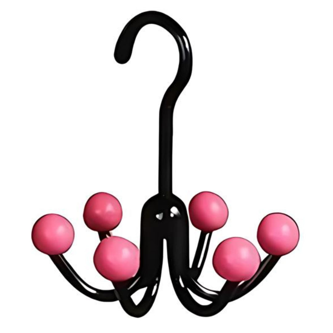 GlideHold® HangerHooks: 360° Drejelig 6 Klo Kroge Skabsorganizer Bøjle