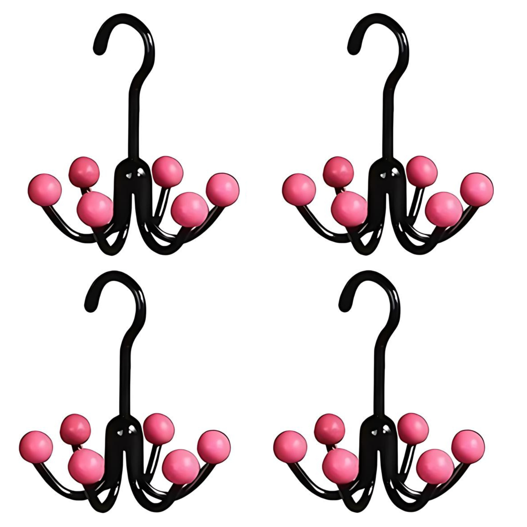 GlideHold® HangerHooks: 360° Drejelig 6 Klo Kroge Skabsorganizer Bøjle