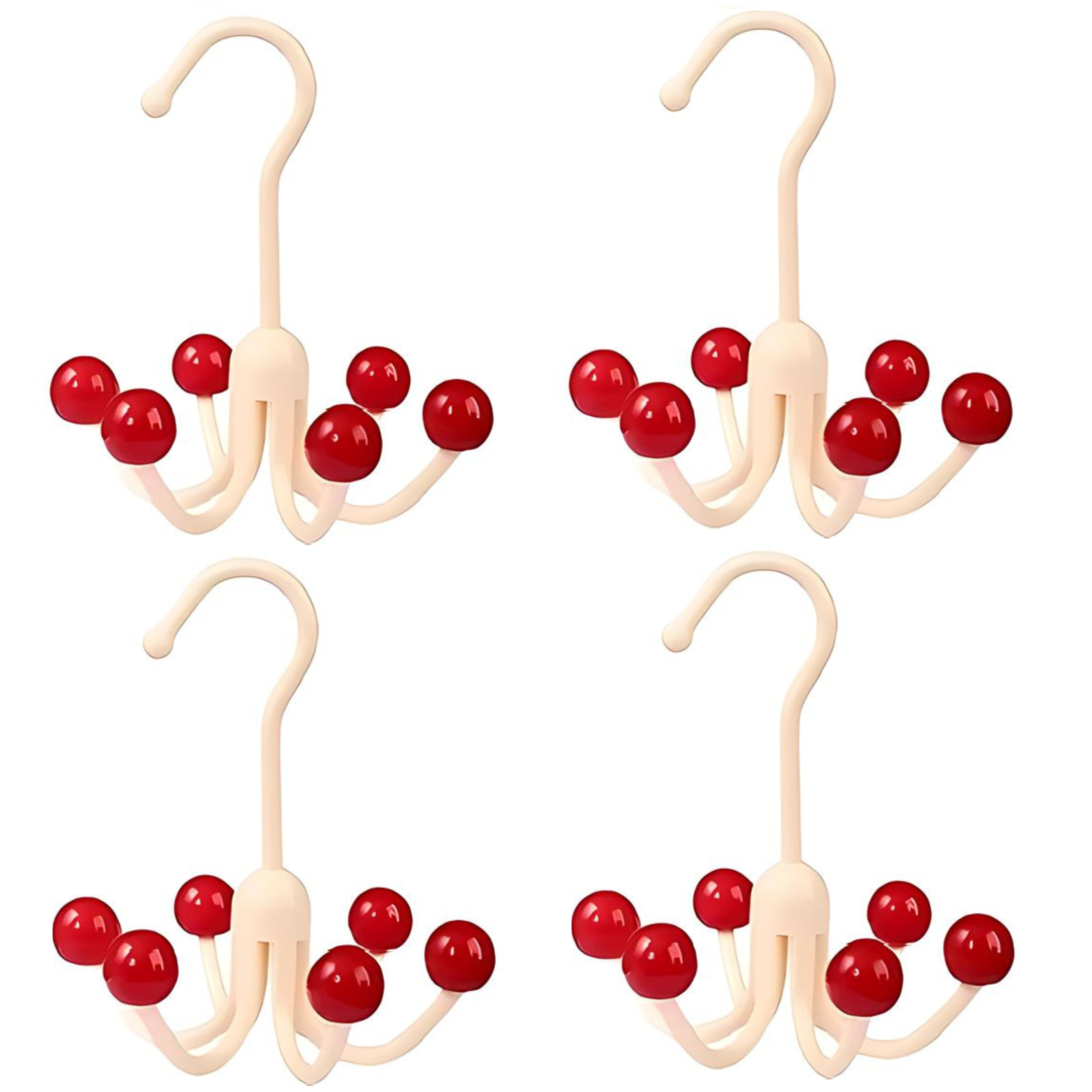 GlideHold® HangerHooks: 360° Drejelig 6 Klo Kroge Skabsorganizer Bøjle