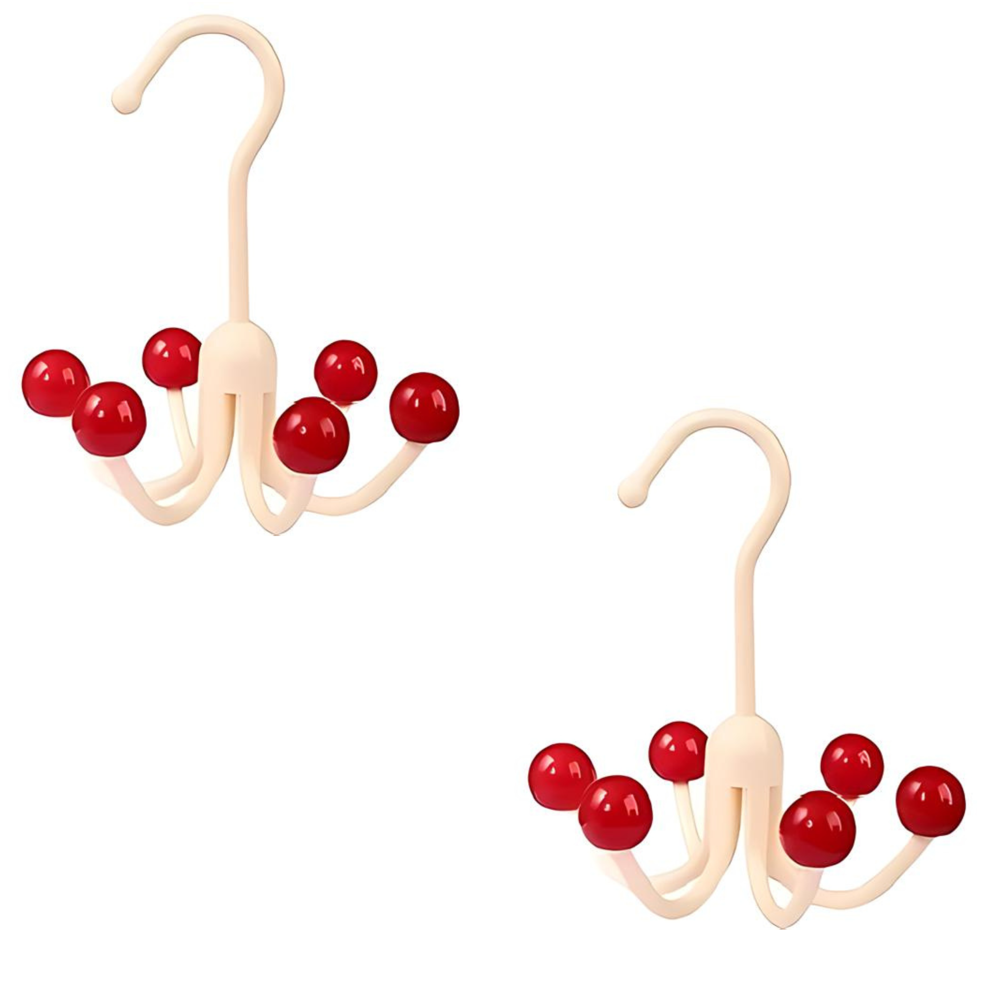 GlideHold® HangerHooks: 360° Drejelig 6 Klo Kroge Skabsorganizer Bøjle