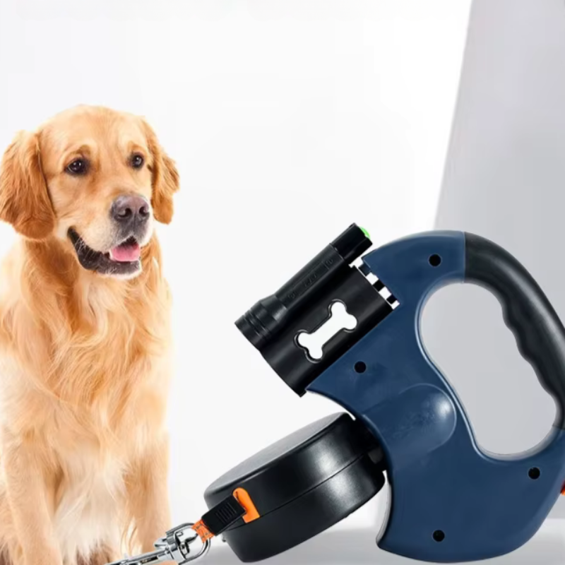 DogFri™ DoubleLeash: LED-Lys Dobbelt Hoved Indtrækkelig Hundesnor