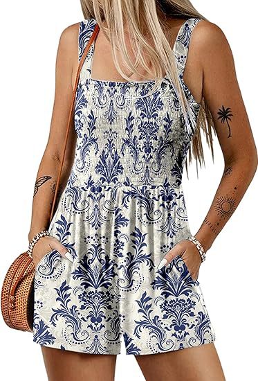 Icone™ SummerRomper: Kvinders Ærmeløs Sommerromper Med Firkantet Halsudskæring