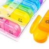 PillOrganizer 1+1 GRATIS: Bærbar Pilleorganisator Daglig Og Ugentlig Medicinopbevaring