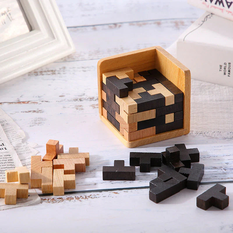 Kletshuts™ PuzzleCube: 3D Træ Rubrikker Puslespil Terning