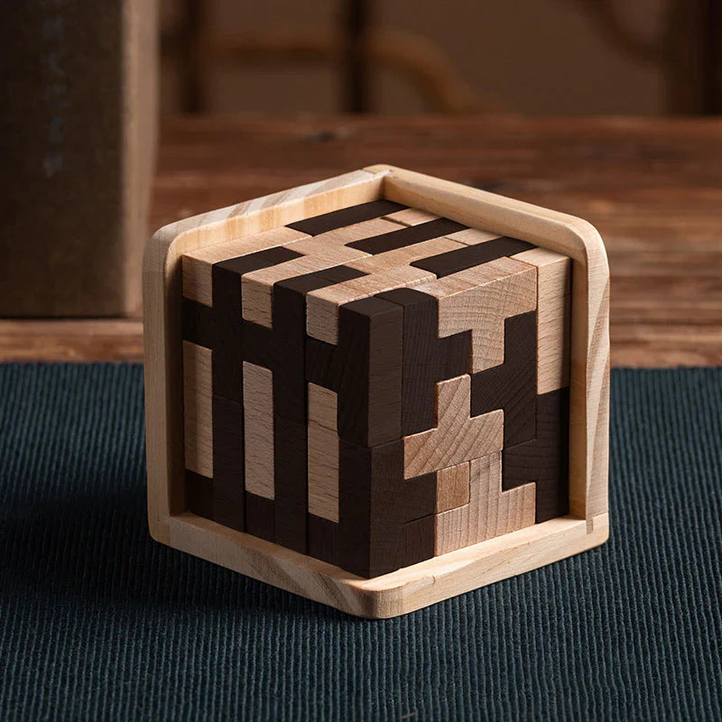 Kletshuts™ PuzzleCube: 3D Træ Rubrikker Puslespil Terning