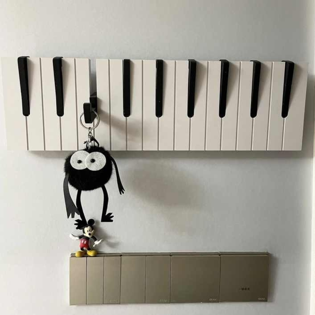 GlideHold® Piano Rack: Klaver Nøgler Træ-Frakke Rack