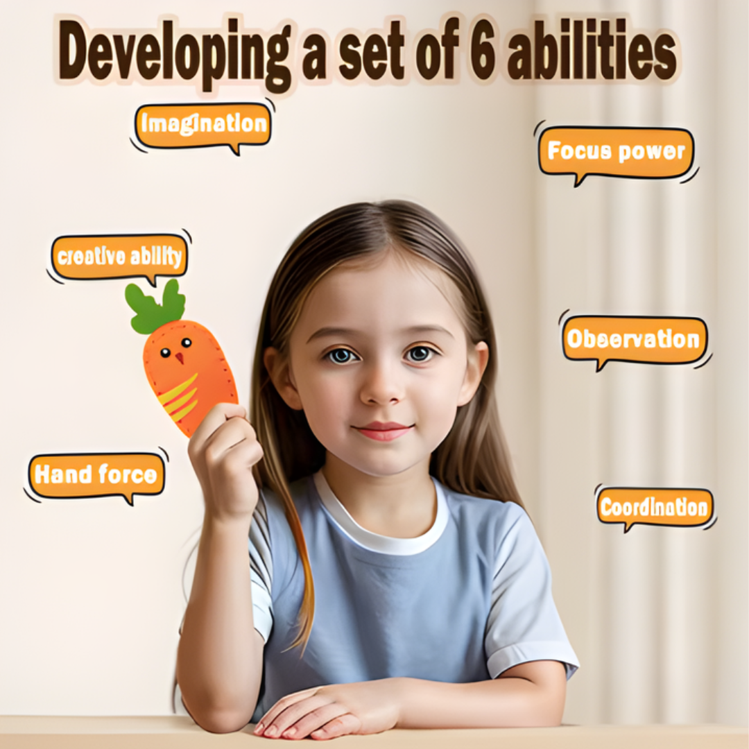 Kletshuts™ SewingCraft 1+1 GRATIS: DIY Dyr Sy Sæt Børn Kreativt Håndværk Sæt