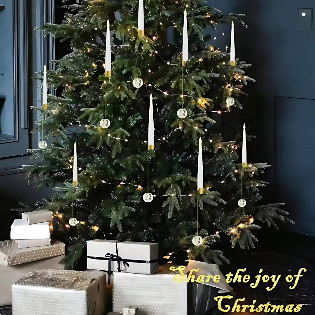 Ledsen™ ChristmasGlow: LED Magisk Jul Glød Krystal Kugle Stearinlys