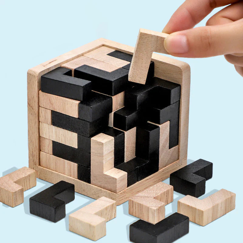 Kletshuts™ PuzzleCube: 3D Træ Rubrikker Puslespil Terning