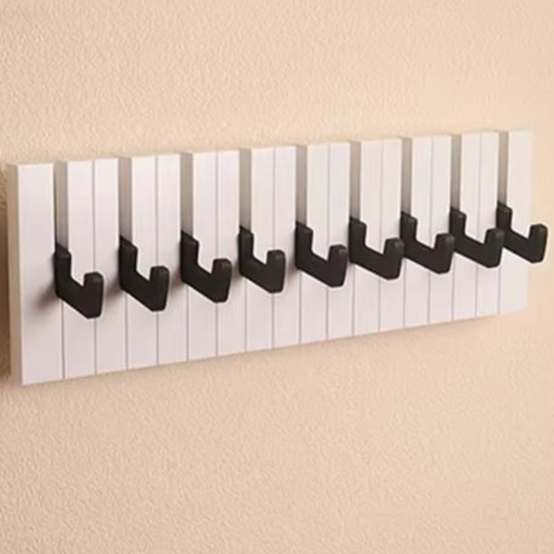 GlideHold® Piano Rack: Klaver Nøgler Træ-Frakke Rack