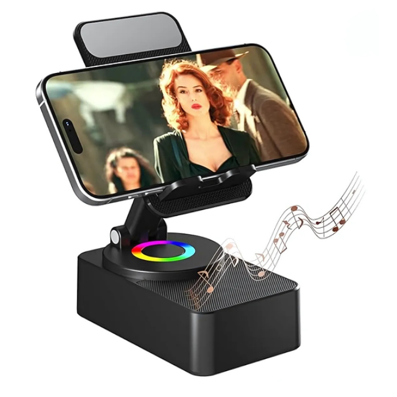 Holder360° PowerSpeaker: 3-I-1 Telefonholder Bluetooth-Højttaler Og Bærbar Powerbank