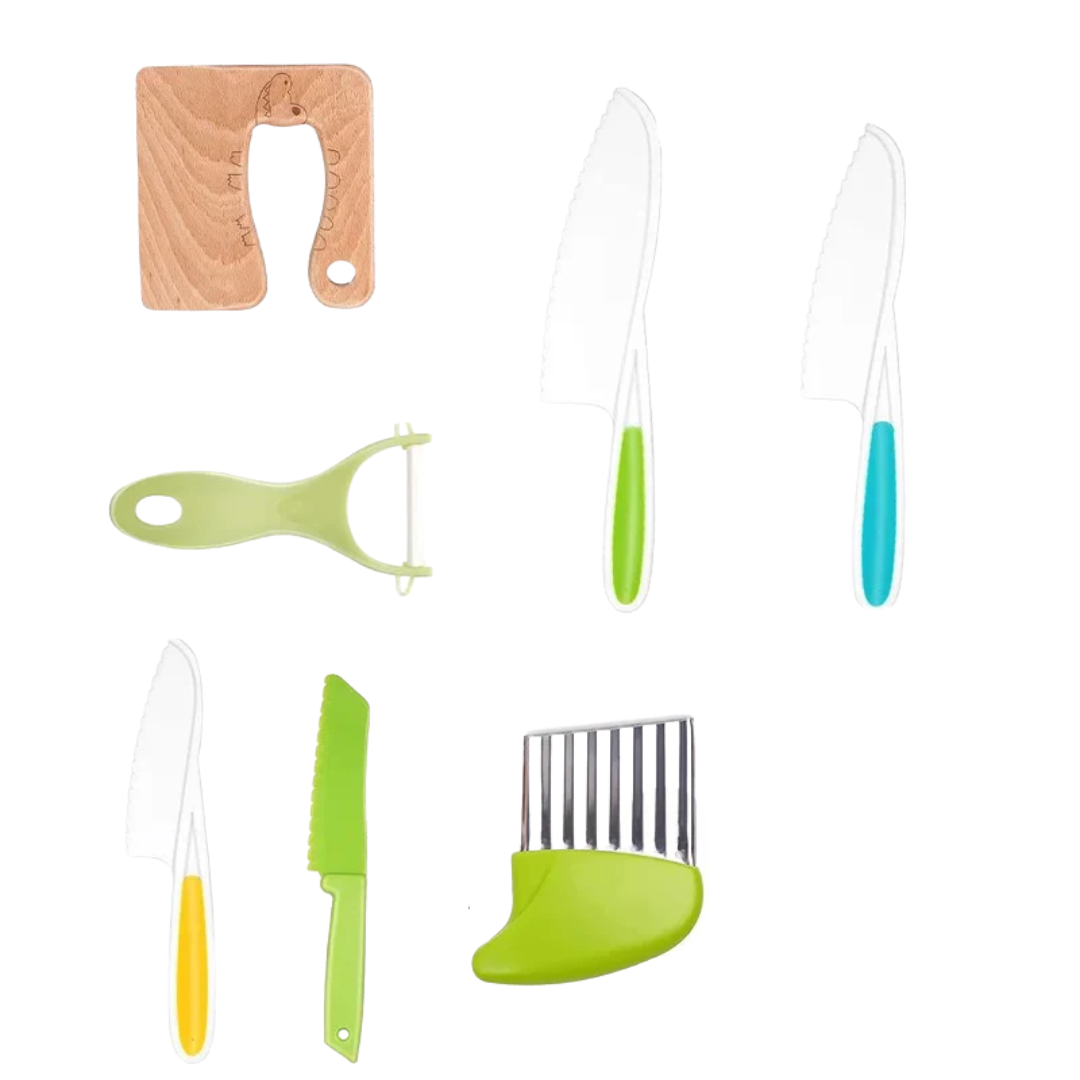 Kletshuts™ KidsKitchen: Sikker Skæring Leg Børn Køkken Legetøj Sæt