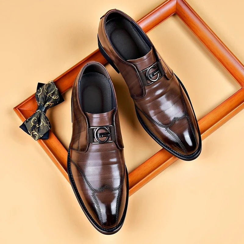 Happy™ ClassyShoes: Luksus Herre Læder Formelle Spidse Oxford Klassisk Sko