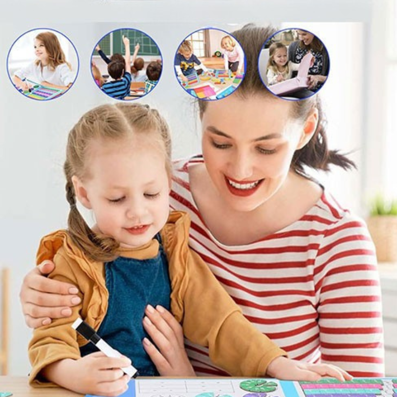 Kletshuts™ MathGame: Pædagogisk Magnetisk Børn Matematik Puslespil Spil