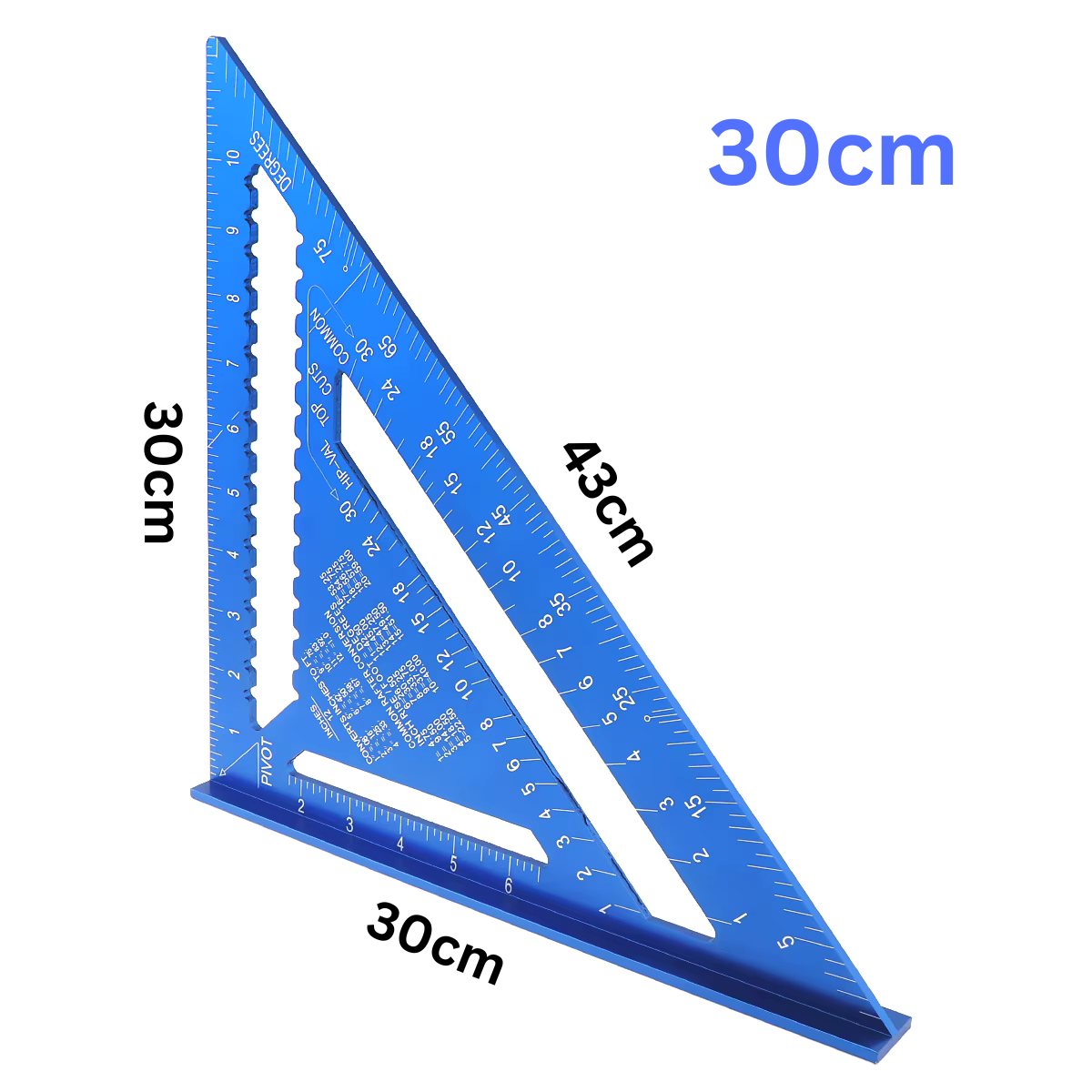 TriangleRuler - Aluminium Legering Trekant Lineal Til Træbearbejdning