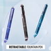 FountainPen - Indtrækkelig Og Genopfyldelig Fyldepen Med Blækpatroner