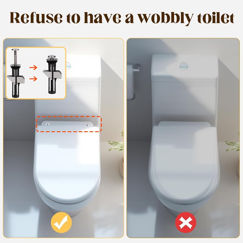 Globetrek° ToiletBolt 1+1 Sæt GRATIS: Kraftigt Toiletsæde Låsebolt Og Skruesæt