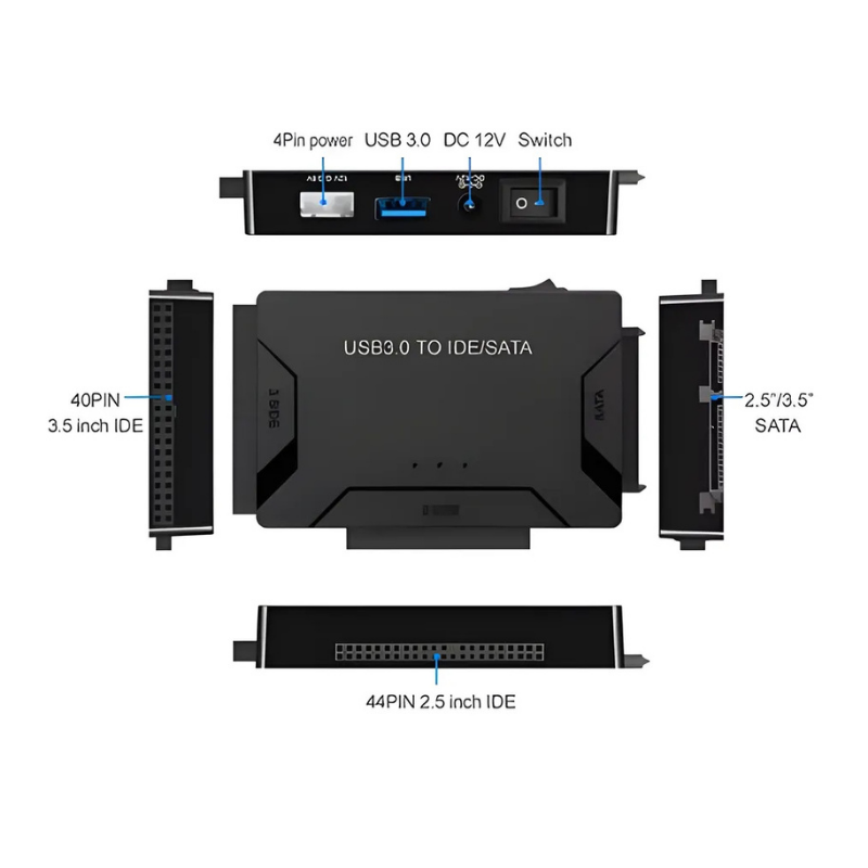 RecoveryConverter - USB 3.0 Til IDE/SATA Dataoverførsel Og Gendannelseskonverter