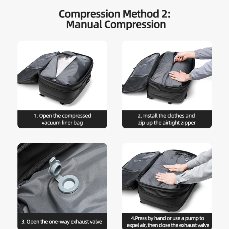 Icone™ CompressionBag: Pladsbesparende Kompressions Vakuum Rejse Taske