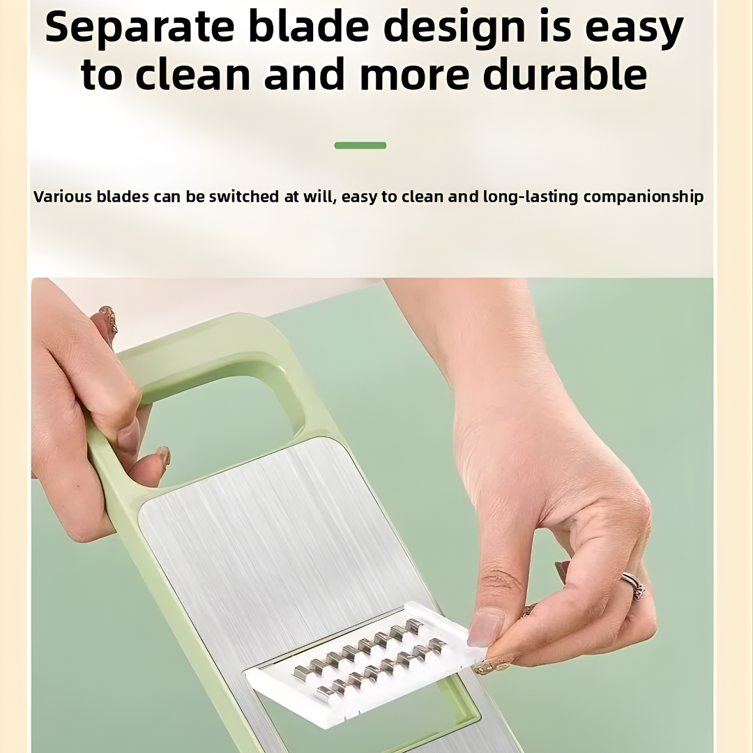 Globetrek° VeggieCutter: 5-In-1 Sikker Køkken Skæremaskine Grøntsag Skærer Sæt