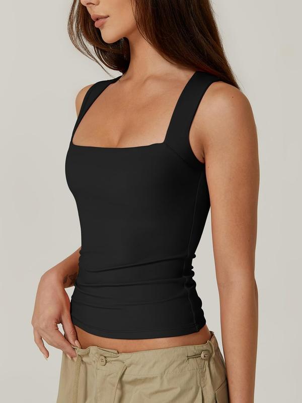 Icone™ TankTop 1+1 GRATIS: Kvinders Ærmeløs Tanktop Med Firkantet Halsudskæring