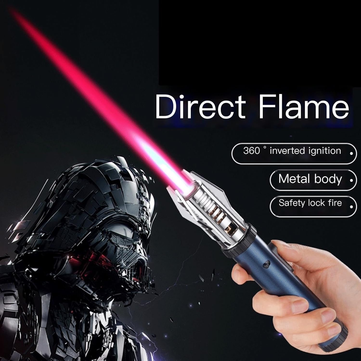 LightsaberFlame: Bærbar Lyssværd Vindtæt Flamme Blæse Fakkel Lighter