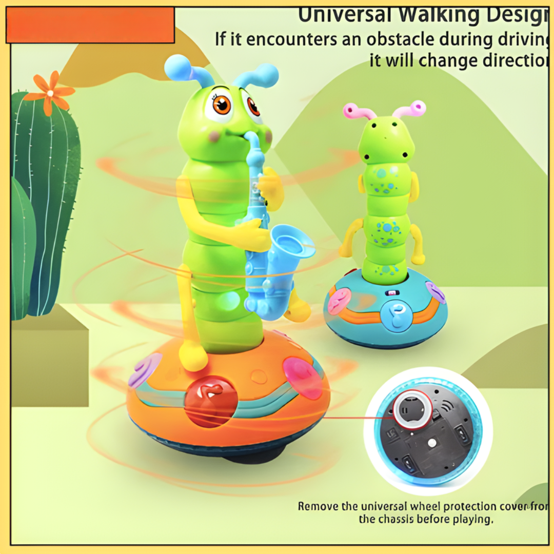 Kletshuts™ CaterpillarToy: Interaktivt Lys Og Musik Caterpillar Børn Leg Legetøj