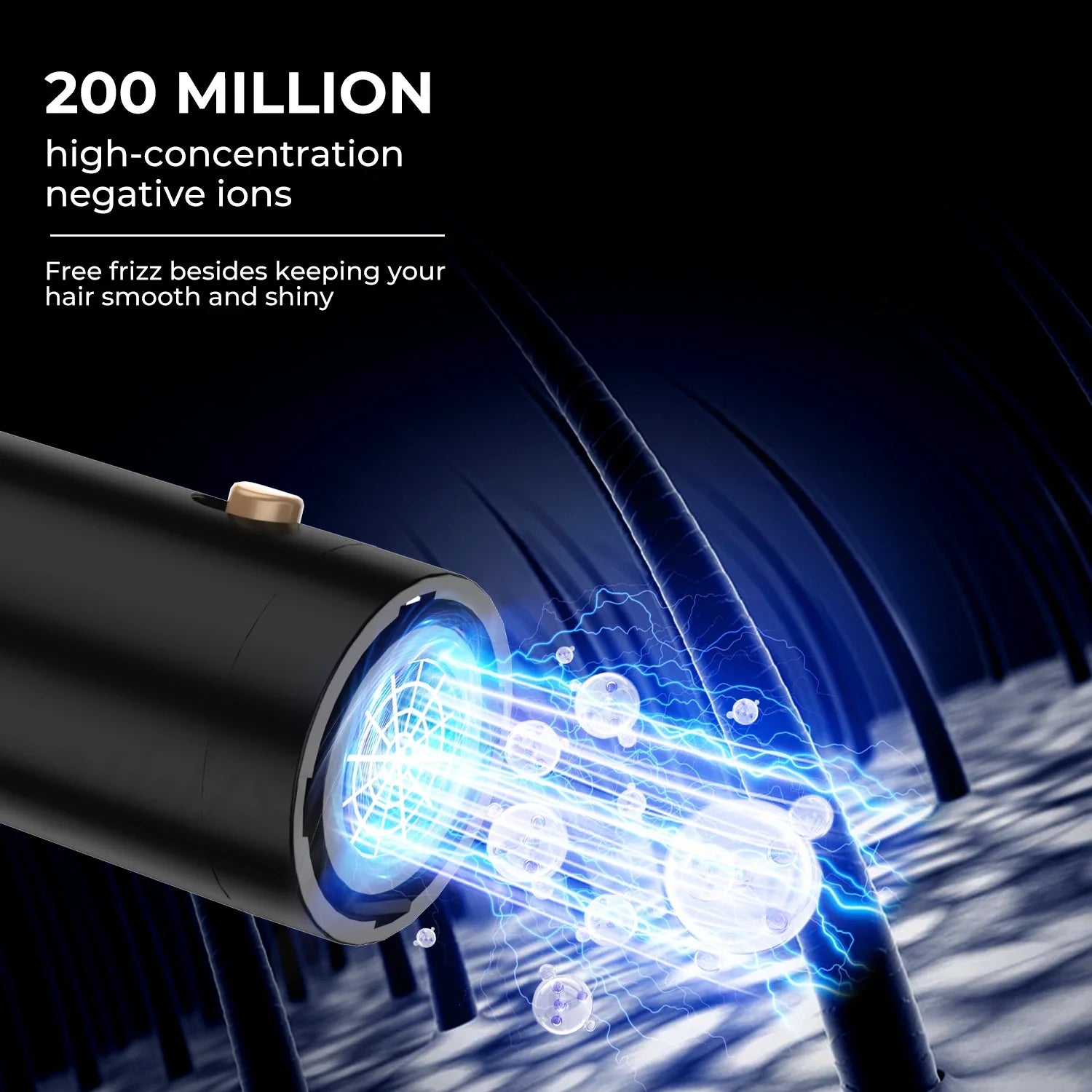 Rose® StylingBrush: 5-In-1 Udskiftelig Hår Føntørrer Og Styling Børste