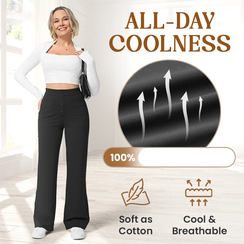Icone™ FlexTrousers: Høj Taljet Alle Dag Komfort Fleksibel Bukser