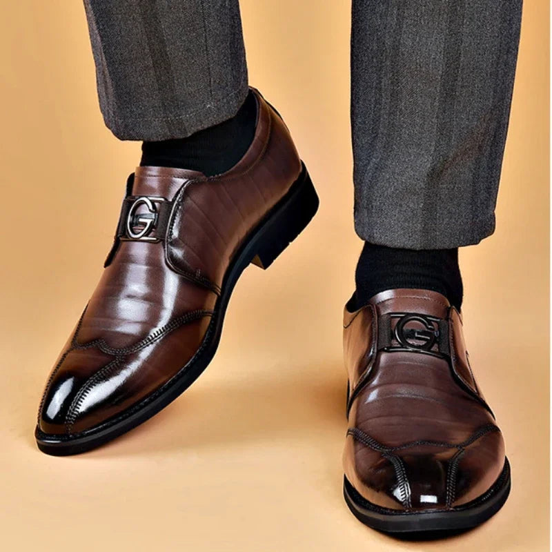 Happy™ ClassyShoes: Luksus Herre Læder Formelle Spidse Oxford Klassisk Sko