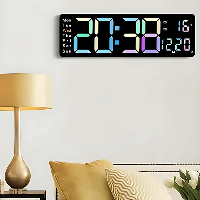 Globetrek° DigitalClock: Stor LED Skærm Display Digital Ur