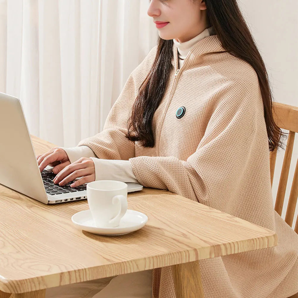 Icone™ HeatedShawl: Elektrisk Opvarmet Sjal Termisk Komfort Vinter Varm Tæppe