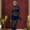 Icone™ LaceDress: Sexet Pasform Behagelig Rund Hals Blonderkjole