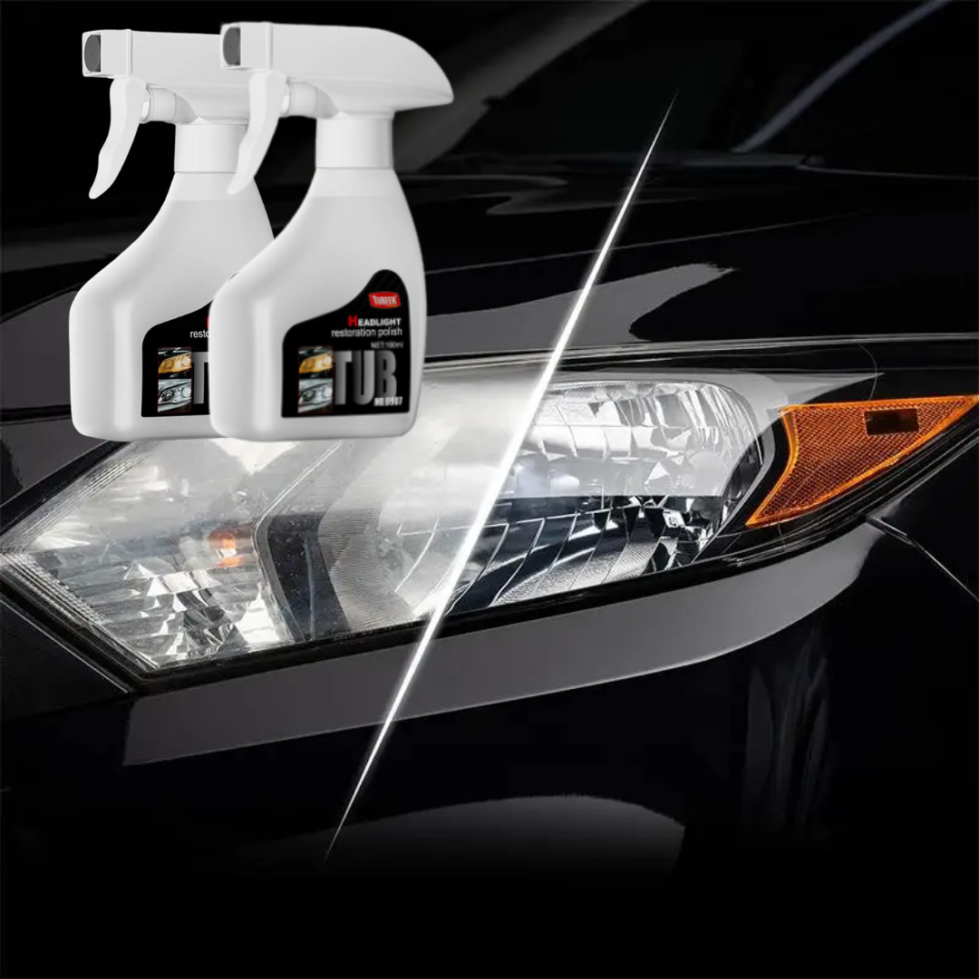 HeadlightSpray 1+1 GRATIS: Let At Vruge Bilforlygter Rengøring Spray-Sæt