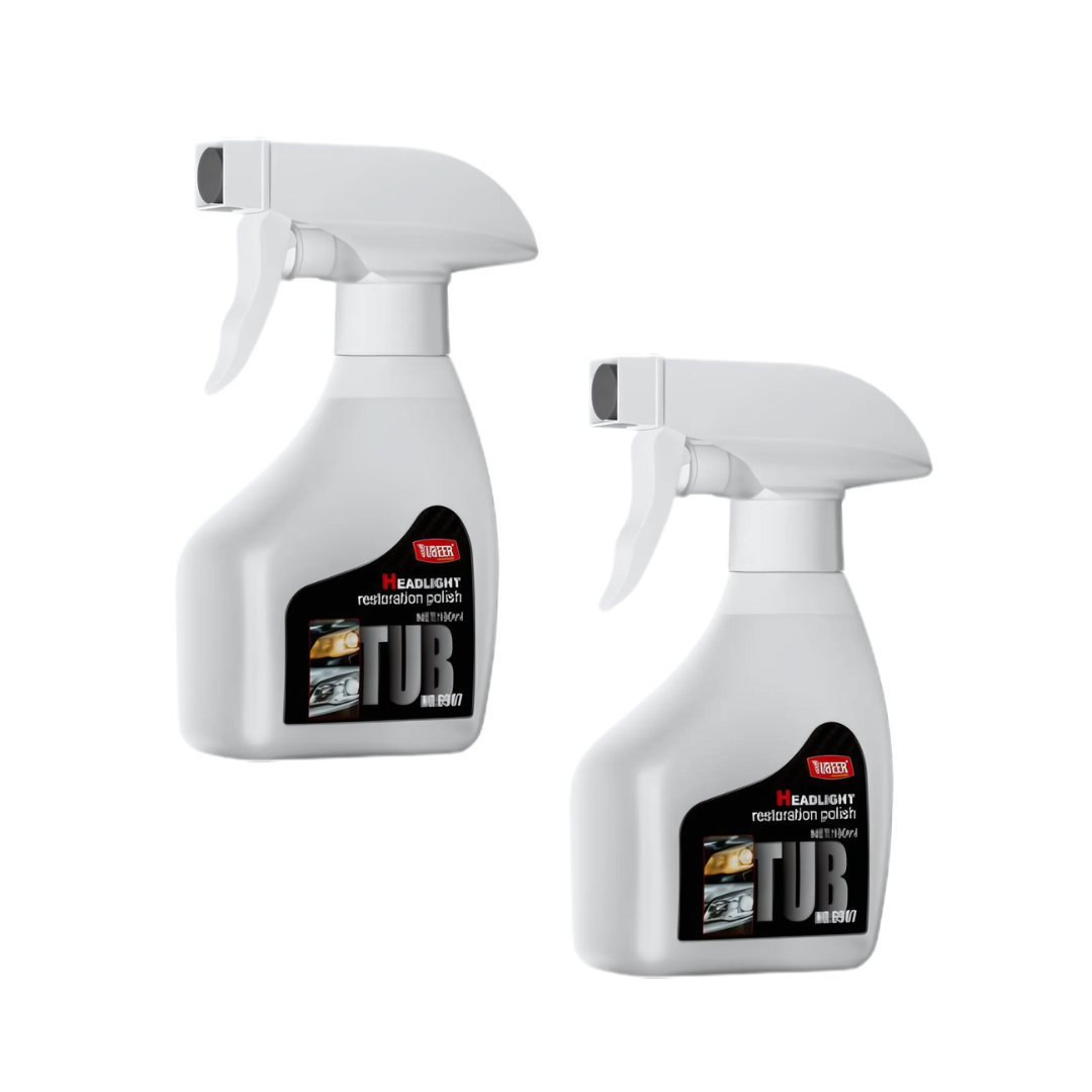 HeadlightSpray 1+1 GRATIS: Let At Vruge Bilforlygter Rengøring Spray-Sæt