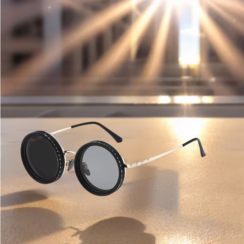 AdjustableSunglass: Fra Klart Lys Til Svagt Lys Justerbar Dæmpningssolbrille Med Etui